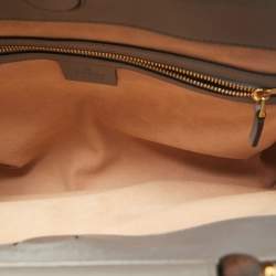 Gucci Grey Leather Medium Nymphaea Bamboo Tote
