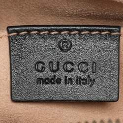 Pre Owned Gucci Black Matelasse Leather GG Marmont Belt Bag