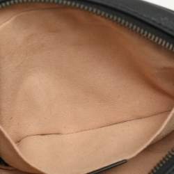 Pre Owned Gucci Black Matelasse Leather GG Marmont Belt Bag