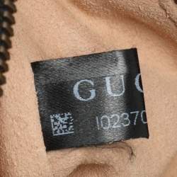 Pre Owned Gucci Black Matelasse Leather GG Marmont Belt Bag