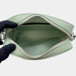 Gucci Paille Green GG Supreme Canvas Leather Ophidia Mini Shoulder Bag