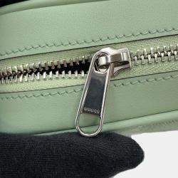 Gucci Paille Green GG Supreme Canvas Leather Ophidia Mini Shoulder Bag