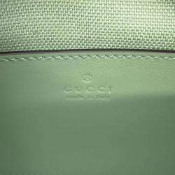 Gucci Paille Green GG Supreme Canvas Leather Ophidia Mini Shoulder Bag