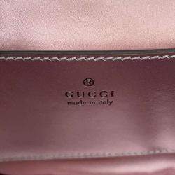 Gucci Pink Leather GG Marmont Quilted Mini Shoulder Bag