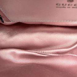 Gucci Pink Leather GG Marmont Quilted Mini Shoulder Bag