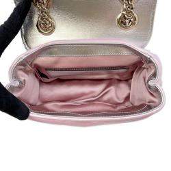 Gucci Pink Leather GG Marmont Quilted Mini Shoulder Bag