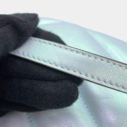 Gucci Blue Aurora Leather GG Marmont Small Shoulder Bag