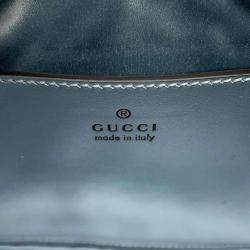 Gucci Blue Aurora Leather GG Marmont Small Shoulder Bag
