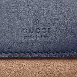 Gucci Blue Velvet and Leather Super Mini Dionysus Chain Bag