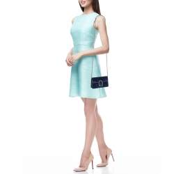Gucci Blue Velvet and Leather Super Mini Dionysus Chain Bag