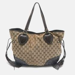 Gucci Beige/Brown GG Canvas and Leather Tribeca Tote