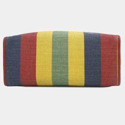 Gucci Multicolor Baiadera Stripe Canvas Convertible Tote