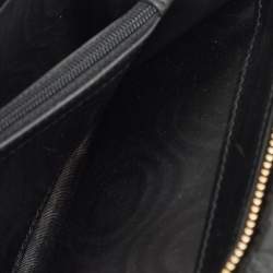 Gucci Black Mirco Guccissima Leather Flap Continental Wallet