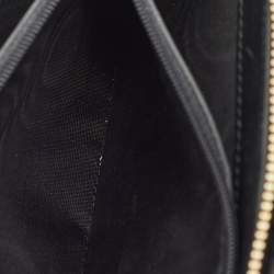 Gucci Black Mirco Guccissima Leather Flap Continental Wallet