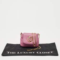Gucci Pink Leather Small 1973 Chain Crossbody Bag