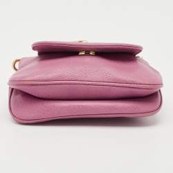 Gucci Pink Leather Small 1973 Chain Crossbody Bag