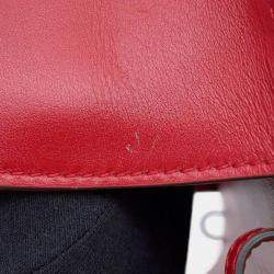 Gucci Red Small Leather Zumi Satchel
