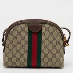 Gucci Beige/Brown GG Supreme Canvas and Leather Ophidia Bag
