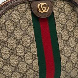 Gucci Beige/Brown GG Supreme Canvas and Leather Ophidia Bag