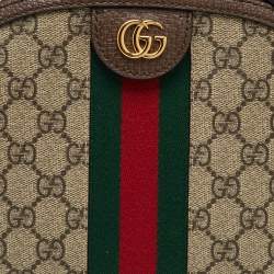 Gucci Beige/Brown GG Supreme Canvas and Leather Ophidia Bag