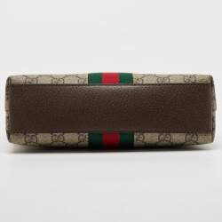Gucci Beige/Brown GG Supreme Canvas and Leather Ophidia Bag