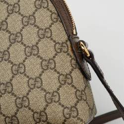 Gucci Beige/Brown GG Supreme Canvas and Leather Ophidia Bag