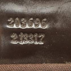 Pre Owned Gucci Beige/Brown GG Supreme Canvas and Leather Medium Joy Boston Bag