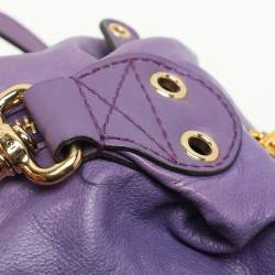 Pre Owned Gucci Purple Leather Medium Darwin Convertible Backpack