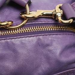 Pre Owned Gucci Purple Leather Medium Darwin Convertible Backpack