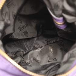 Pre Owned Gucci Purple Leather Medium Darwin Convertible Backpack