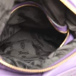 Pre Owned Gucci Purple Leather Medium Darwin Convertible Backpack