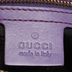 Pre Owned Gucci Purple Leather Medium Darwin Convertible Backpack