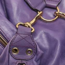 Pre Owned Gucci Purple Leather Medium Darwin Convertible Backpack