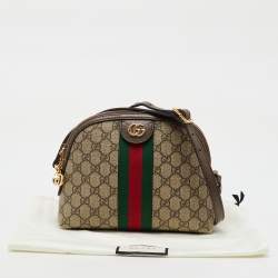 Gucci Beige/Brown GG Supreme Canvas and Leather Ophidia Bag