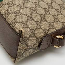 Gucci Beige/Brown GG Supreme Canvas and Leather Ophidia Bag