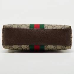 Gucci Beige/Brown GG Supreme Canvas and Leather Ophidia Bag