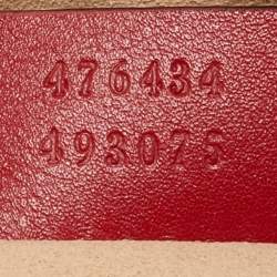 Gucci Red Matelassé Leather Mini GG Marmont Belt Bag