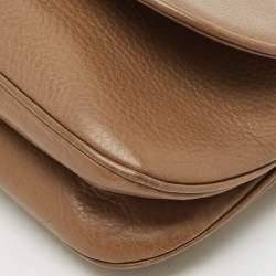 Gucci Brown Leather Medium 1973 Chain Shoulder Bag