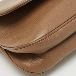 Gucci Brown Leather Medium 1973 Chain Shoulder Bag