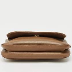 Gucci Brown Leather Medium 1973 Chain Shoulder Bag
