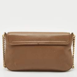 Gucci Brown Leather Medium 1973 Chain Shoulder Bag