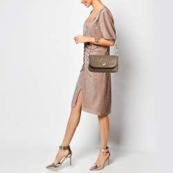 Gucci Brown Leather Medium 1973 Chain Shoulder Bag