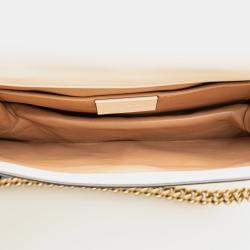 Gucci White Mini Queen Margaret Broadway Leather Satchel
