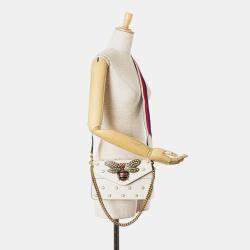 Gucci White Mini Queen Margaret Broadway Leather Satchel