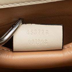 Gucci White Mini Queen Margaret Broadway Leather Satchel
