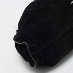 Gucci Black Suede Gathered Tote