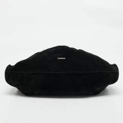 Gucci Black Suede Gathered Tote