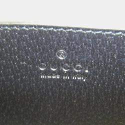 Gucci Interlocking Beige Navy GG Supreme Leather Shoulder Bag