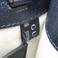 Gucci Interlocking Beige Navy GG Supreme Leather Shoulder Bag