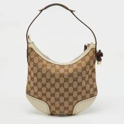 Gucci Beige/Cream GG Canvas and Leather Princy Hobo